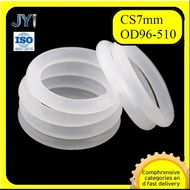O-ring gasket CS7mm*ID96-510mm white silicone food grade waterproof rubber elastic seal ring【SZ-JY88