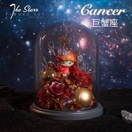 12星座系列Dimoo玫瑰花永生花玻璃罩禮盒（預訂）