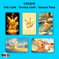 Pokemon Pikachu TnG Card STICKER NFC STICKER Waterproof Thick Hard Material Pikachu Touch n Go Card 