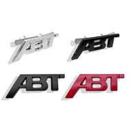 3D Metal ABT Logo Car Front Grill Emblem Badge Sticker For Audi A3 A4 A5 A7 A7 Q3 Q5 Q7 TT RS6 RS3 V