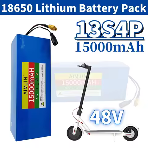 48V 15AH 18650 Lithium Battery 13S4P High Power 500W Scooter Batteries 54.6v 15000mAh Rechargeable b