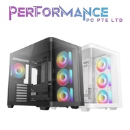 DeepCool CG530U 4F Panoramic Curved Glass Dual Chamber ATX Case Black/White ( 1 Years warranty by Te