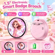 Portable Smart Anime Badge 1.5 inch Screen, GIF Slideshow Brooch, Anime Fan Gift