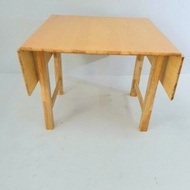 Extendable Dining Table-Evergreen-爱窝顾林 Rubber Wood Indoor Space Saving Dining Room Butterfly Dining 