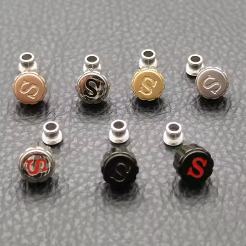 SKX007 SKX009 Watch Case Crown Is Suitable Fits NH35 NH36 Movement Installation S Logo Polished Silv