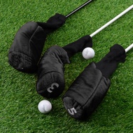 3x Golf Headcovers Head Cover Protector For Driver Fairway Hybrid Woods Club
