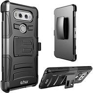 (E LV) LG V20 Case E LV Belt Swivel Clip / Kickstand - Dual Layer Armor Holster Defender Full Bo...