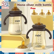 1 Cup 3 Uses Nano-Silver Pp Baby Feeding Bottle Water Bottle Portable Sippy Cup Training Cup Silicone Straw Anti-Colic