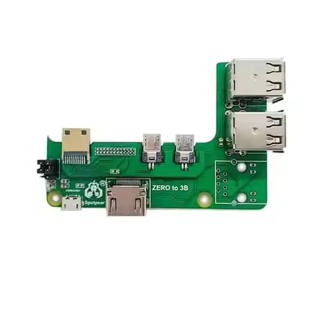 Raspberry Pi Zero 2w to 3B/4B/Pi5 interface adapter Zero to Pi3/Pi4/Pi5 Expansion Board Zero Pi0 USB