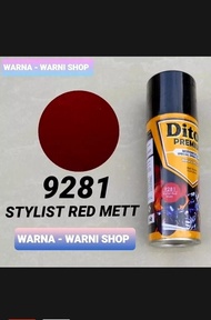Pylok Pilox CAT SEMPROT DITON PREMIUM 9281 stylist red mett 400ml Cat Merah Doff Cat Merah Metallic