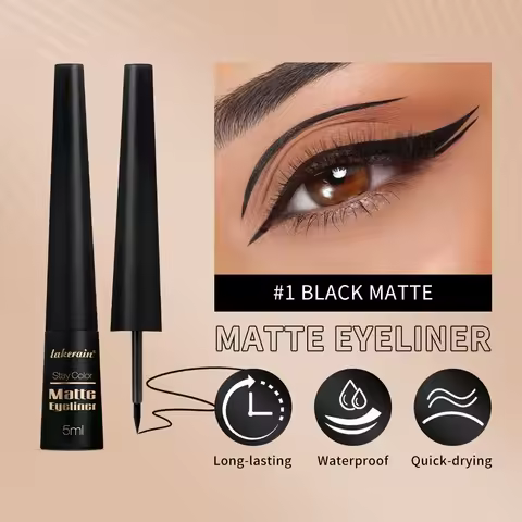 Waterproof Eyeliner Pen Matte Liquid Eyeliner 17H Long Wear Sweat Proof Smudgeproof Stain-free Ultra