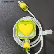 NANASALONNN 4 in 1 Love Heart Charger Cable Protector Case For iOS 18w 20w Charging Head Protective 