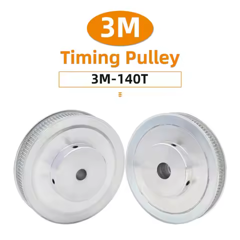 3M140T Electric Motor Pulley BF Shape Pitch 3.0 mm Circle-arc Tooth Alloy Wheels Belt Width 6/10/15m