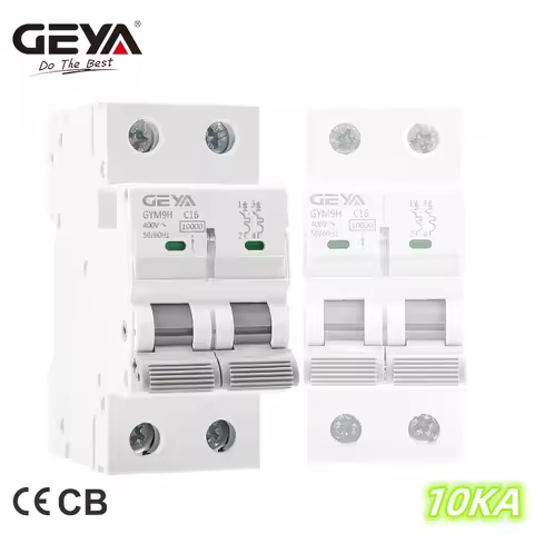 GEYA GYM9H 10KA MCB 2P 6A 10A 16A 20A 25A 32A 40A 50A 63A Circuit Breaker 220V C Curve China Manufac