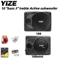 10 Inch Subwoofer Car Active Audio 12V High-power Aluminum Alloy  Speaker Under Seat Woofer Ultra-thin HIFI Sub for Car