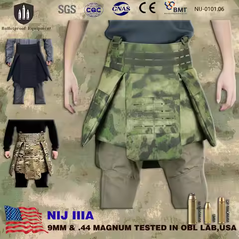 Real NIJ Level IIIA 9mm&.44mag Combat Laser Molle Bulletproof Skirt Tactical Combat Hunting Quick Re