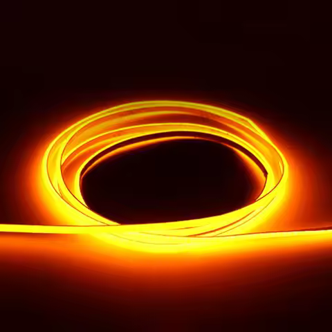 5v 12v Orange COB LED Strip Utlra Thin 2.7mm Flexible Ribbon Tape for car Lights Room Decor Amber 18