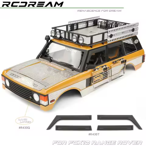 RCDream 1/10 Grille Logo Crystal Emblem / Window Wind Deflector Rain Guards Weather Shields for FCX1