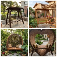 Buai Jati | Kerusi Kayu Outdoor | Buaian Kayu Jati | Perabot Jati