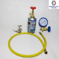 CZ R134a gas botol peti sejuk /kereta set 雪柜汽车气体 gas refrigerator /chiller+opener gas bottle + charging hose +gas meter