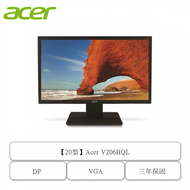 【20型】Acer V206HQL 液晶顯示器(DP/VGA/8ms/內建喇叭/三年保固)