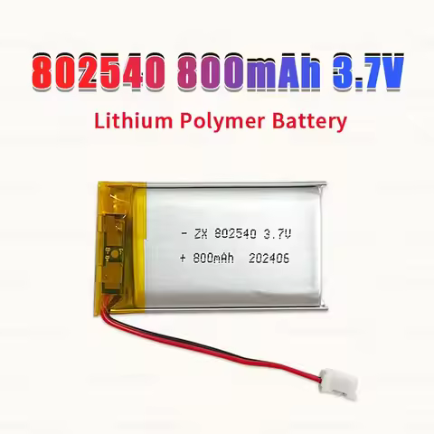 802540 Battery 3.7V 800mAh Li Po 802540 Polymer Rechargeable Lithium Batteries for Beauty Apparatus 