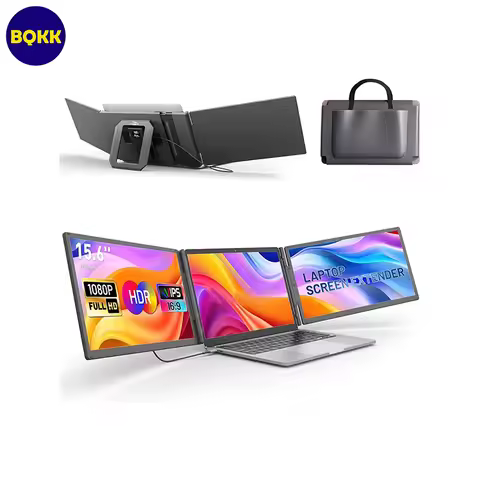 2025 Model 15.6 Inch Monitor Gaming Portable 3 Screens Triple Screen Extender for Win MacBook Pro La