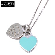 จี้รูปหัวใจคู่ขนาดเล็กสีฟ้า Tiffany & Co. AG925 รุ่น Return to Tiffany [มือสอง]
