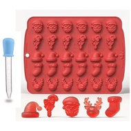 FAIS DU Christmas Chocolate Candy Molds 3D Snowflake Snowman Xmas Tree Cane Silicone Mold DIY Cake D