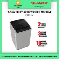 Sharp Fully Auto 7.5kg Top Load Washing Machine ES721X Mesin Basuh 洗衣机