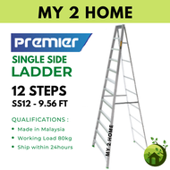 Everlas 12 Steps Heavy Duty Aluminium Single Sided Ladder 12 Step Tangga Lipat Single Side 楼梯 My2Hom