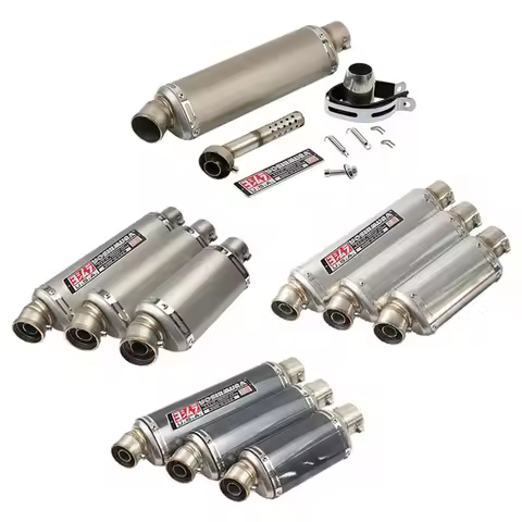 EU QUALITY 51mm Universal Motorcycle Yoshimura Exhaust Muffler Escape 310 370 440 mm Pipe 100cc-1000