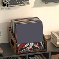 [Serenable] Vinyl Records Storage Holder Tabletop Portable Shelf for CD Files Albums