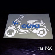 Reflective House FKW CUXI 4th Generation 4th Locomotive Model Sticker Silver Blue YAMAHA High Bright