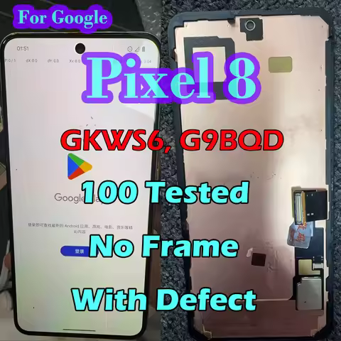 90HZ AMOLED Defect LCD For Google Pixel 8 Display Screen Touch Panel Digitizer For Google Pixel8 LCD