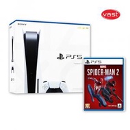 套裝 PS5 主機 PlayStation 5 光碟版 香港行貨1年保養+ PS5 Marvel's Spider-Man 2 Spiderman 2｜漫威蜘蛛俠2 ｜蜘蛛俠 2 中文/ 英文版