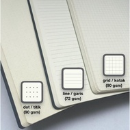 "New" Notebook A6 Book RIANG COLOR PLAIN GRID DOT LINE A5 SEWING A6
