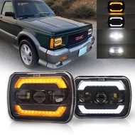 OVOVS Dot Approved Hi/Low Sealed Beam H4 Rectangle H6054 H5054 5X7 Led Headlight for Jeep Wrangler Y