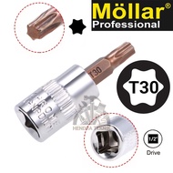 KUNCI SOCK BINTANG T30 STAR BIT SOCKET KUNCI SOK T30 STAR BIT SOCKET BAJA S2 - CHROME VANADIUM