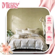 (L41627)Soft Tencel Cotton Bedding Set with Sharp Exquisite Embroidery Pattern - MuseBedroom