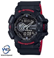Casio G-Shock Black &amp; Red Series Special Color Ana-DIgi Mens Watch GA-400HR-1A