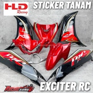“STCIKER TANAM” LC135 V2-V7 EXCITER RC COVER SET/ LC V2 RC EXCITER COVER SET MERAH PUPRLE PUTIH/ LC1