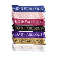 BIRTHDAY SASH HAPPY 60th BIRTHDAY PARTY DECORATION. 60 & FABULOUS 👸🏻