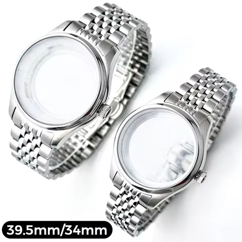 34mm 39.5mm Watch Case 7 Piece Link Band New Style No logo For Seiko Presage Classic Series NH35 Aut