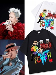 G-Dragon GDRAGON Pain Clothing Concert Merchandise Support Shirt Printed Loose Cotton Short Sleeve T