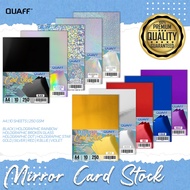 QUAFF 250GSM Mirror Cardstock A4 (10 sheets) Art Paper