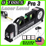 Laser Level PRO3 Line Tool, Multipurpose Cross Line Laser 8 feet Measure Tape Ruler Adjusted Standar