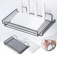 1Pc Hole-Free Storage Box Tray Floating Shelves TV Set-Top Box Shelf Router Rack Wifi Bracket Wall-Mounted Bracket