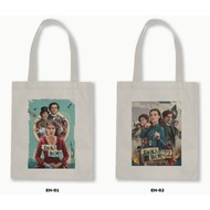/Blacu Enola Holmes Canvas Zipper Tote Bag Netflix Series/