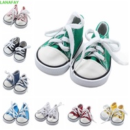 LANAFAY Doll Shoes, Cute Mini Doll Canvas Shoes, Doll Accessories Colorful 7CM Kawaii Mini Casual Sh